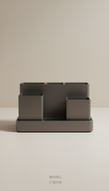 Organizador de mesa alumínio urban pewter fosco