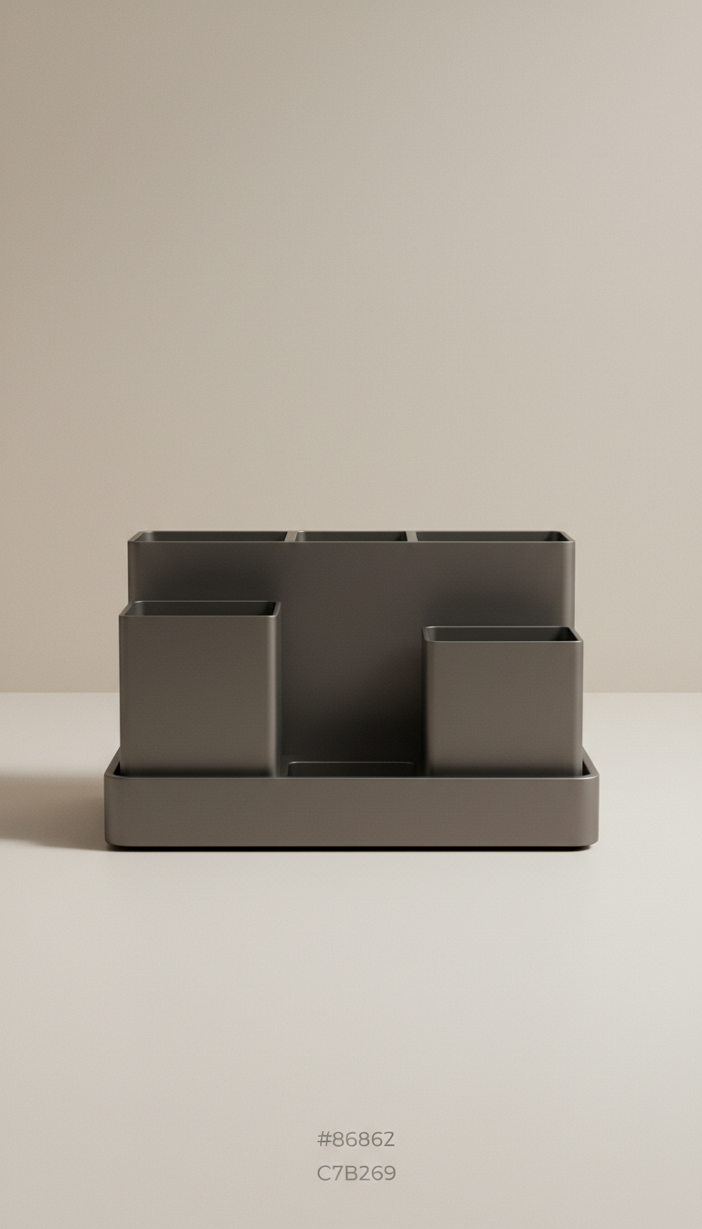 Organizador de mesa alumínio urban pewter fosco